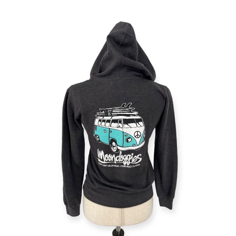 Moondoggies Beach Club Bus Zip Hoodie | Extra Small - Picture 2 of 5